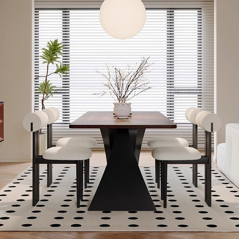 Yatziri Modern simple solid wood dining table, 29.5"H x 86.6"L x 35.4"W