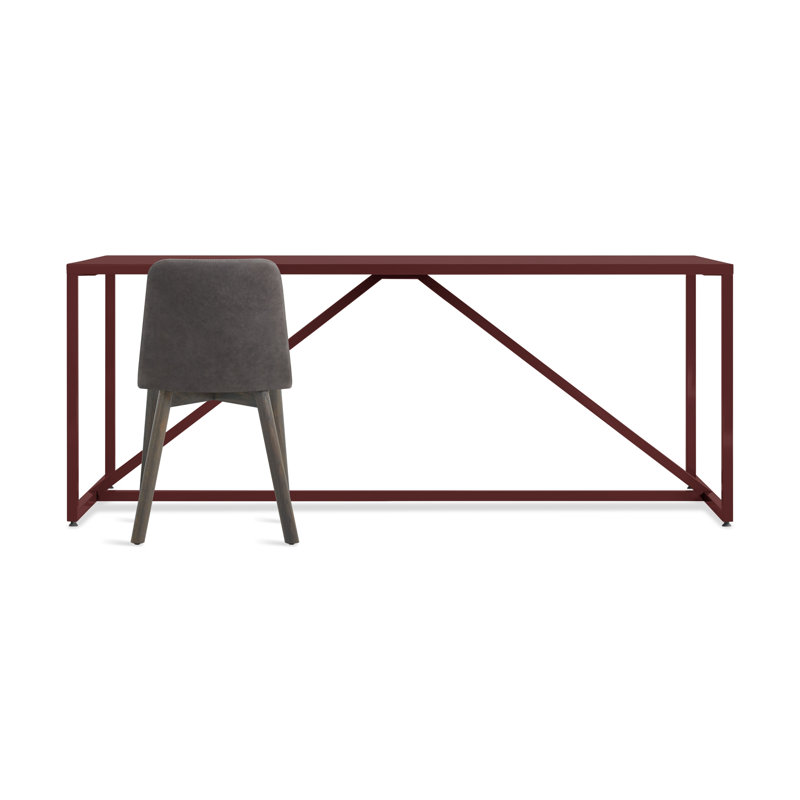 Strut Dining Table, 35" W x 75" L, Oxblood, Standard (29" Height)