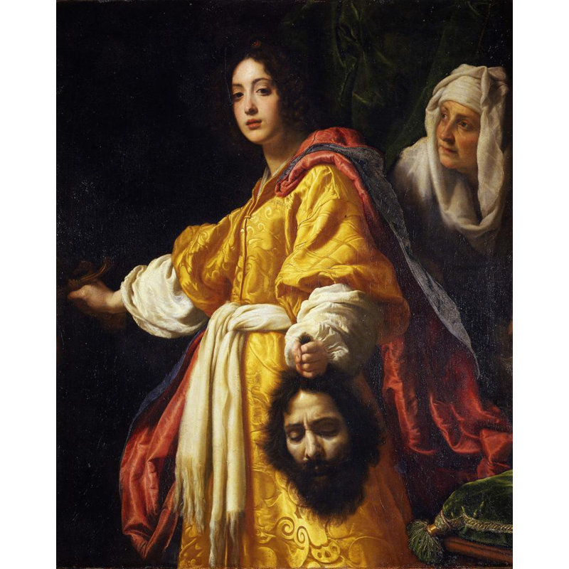 "Judith with the Head of Holofernes" by  Cristofano Allori - Gallery Wrap Canvas Wall Art, 24" H x 17" W