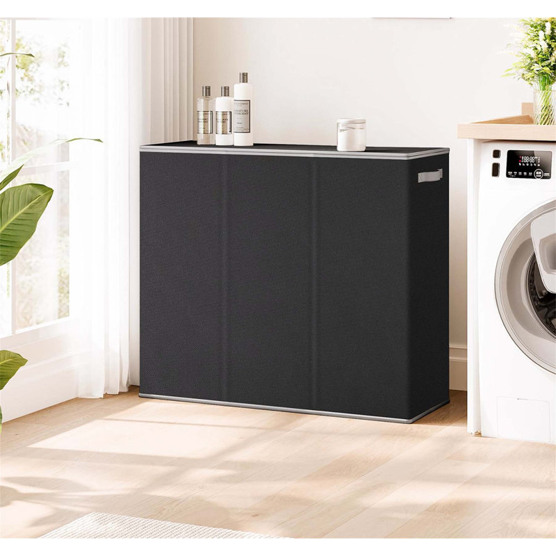 Bhargava Laundry Hamper with Handles, Black