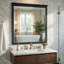 Miroir de commode Sely, structure au fini bleu marine, 38 x 38-126034612