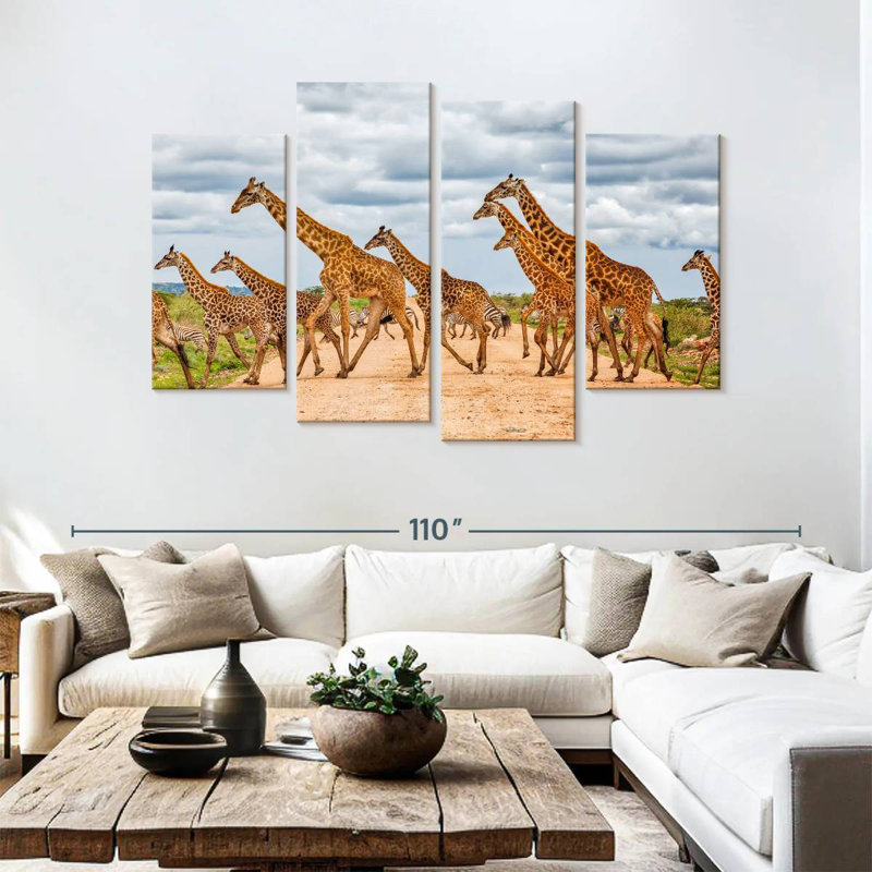 Ronce de girafes et de zèbres, H 54 po x l 84 po