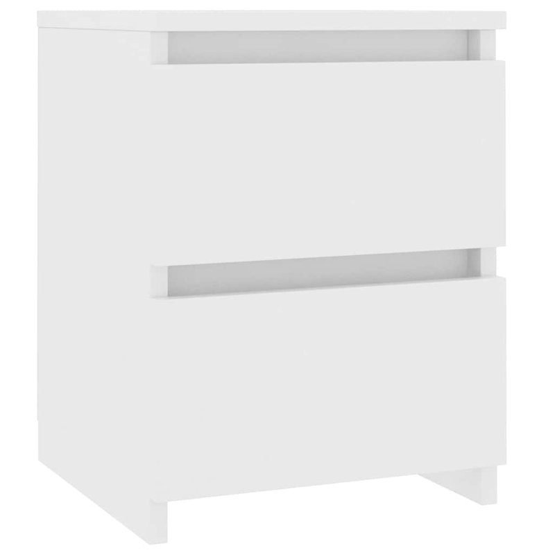vidaXL Bedside Cabinet White Engineered wood 11.8x11.8x15.7 in, White, Individual