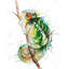 Watercolor Chameleon - Brown-43222186-43222187