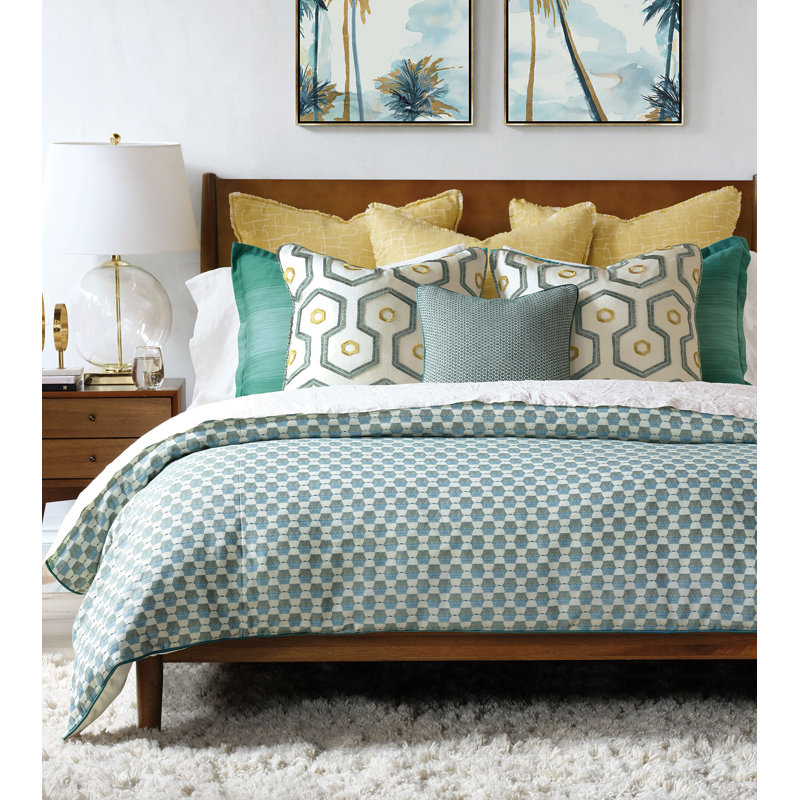 Twin Palms Reversible Throw Pillow