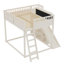 Lit mezzanine avec tête de lit tapissier, tablettes de rangement, échelle et glissade pour chambre d'enfant-62268240-62268253