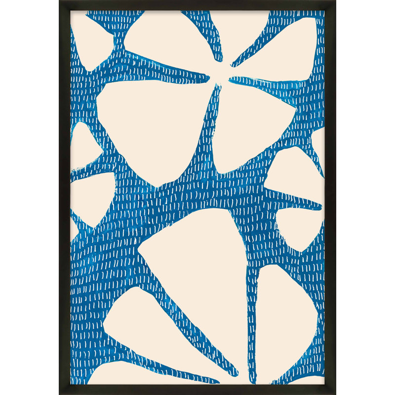 Ceramic Blue 5 by Andrea Stokes - Framed Wall Art, Black Picture Framed Paper, 25" H x 17.5" W