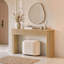 Console moderne à pieds courbés, table d'appoint autoportante pour le couloir, bois naturel-129505266-129505264-129505261
