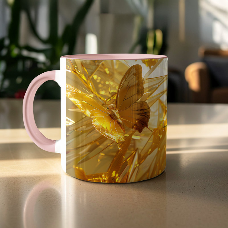 Ceramic Coffee Mug, Pink