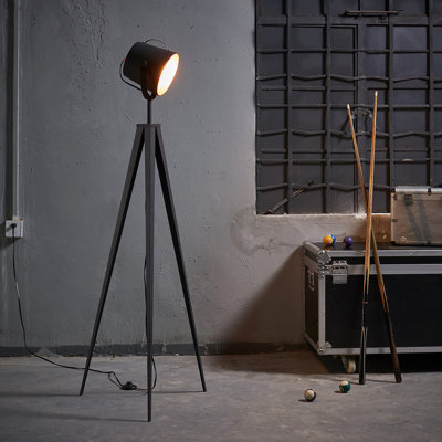 Carr 158cm Black Tripod Floor Lamp