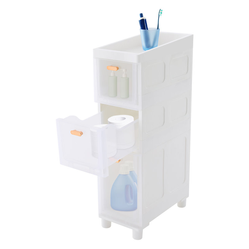 Narrow Slim Storage Cabinet For Bathroom, 31.7" H x 8.7" W x 15.7" D