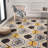 Rymann Geometric Yellow/Gray/Black Non-Slip Rubberback Area Rug-1555091684