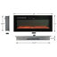 Rayva Classic recessed or wall mounted direct vent electric fireplace insert-706283962