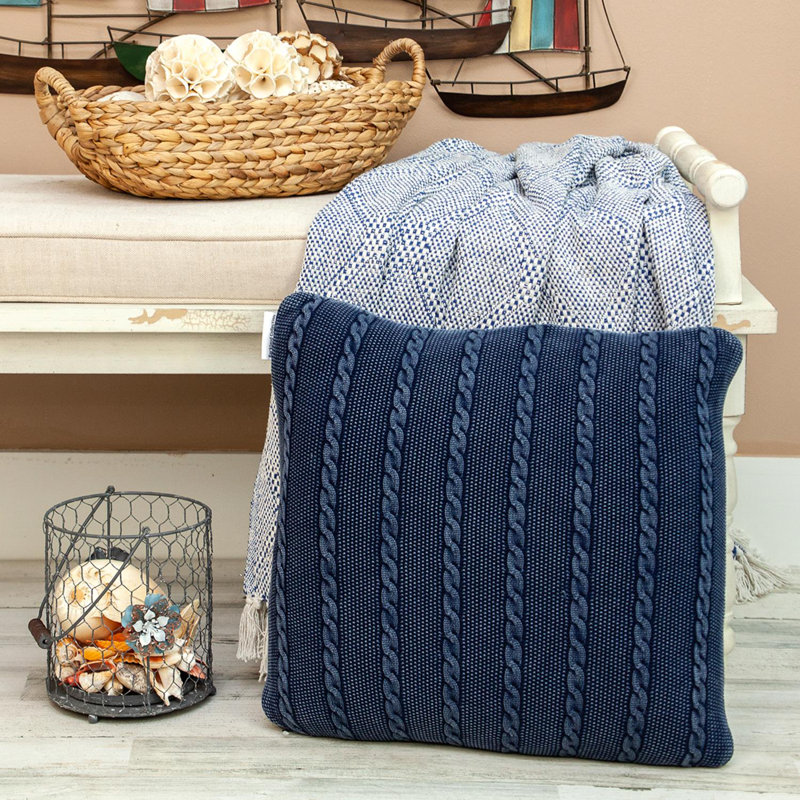 Coussin Danza, Bleu, Poly