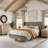 Annek Upholstered Bed Frame with Lift Up Storage, 40.9"H Wingback Headboard, Wood Slats & Metal Frame, Multiple Sizes & Fabric Options Available-108114837-107605164