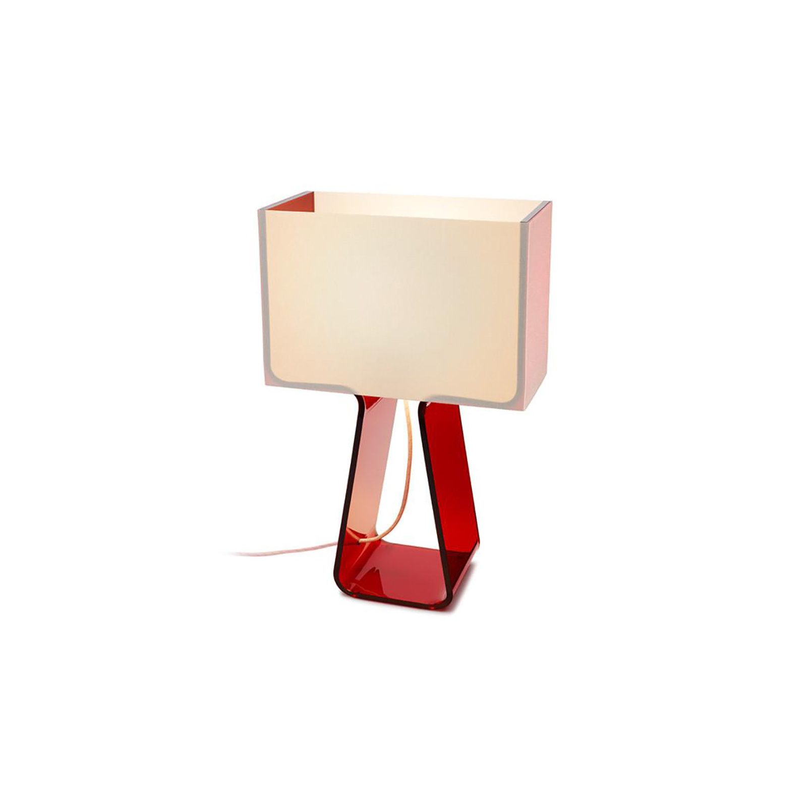Tube Top Table Lamp, Red