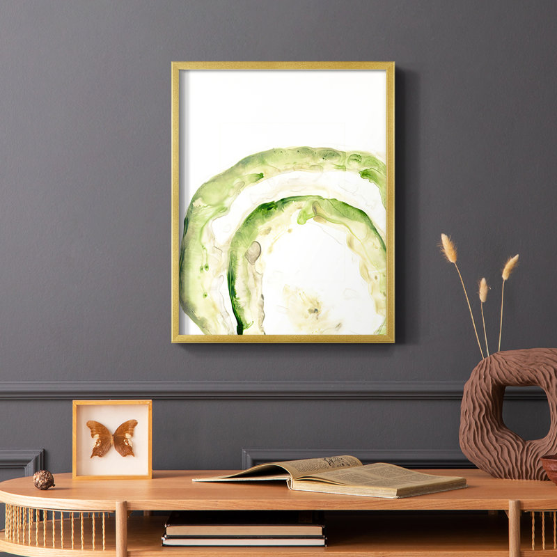 Reproduction encadrée Lichen Halo IV - bois massif, H 14 po x l 11 po