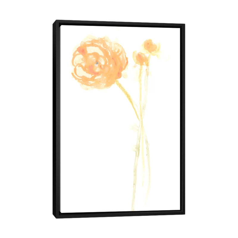 «Bouquet Blush IV» par June Erica Vess, reproduction sur toile tendue, H 26 po x l 18 po x P 1,5 po, Toile avec cadre noir