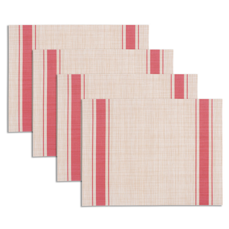 Napperon Rialta, Beige / Rouge