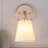 1 - Light Dimmable Bathroom Vanity Light Armed Wall Sconce Fabric Shade