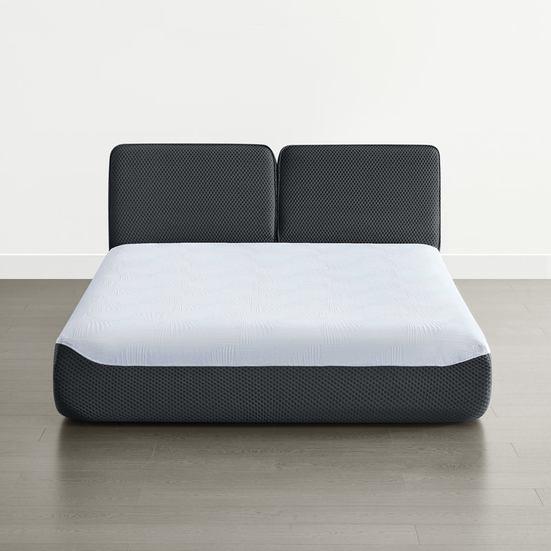 Anesis Upholstery No Assembly Required Compression Bed, Dark grey