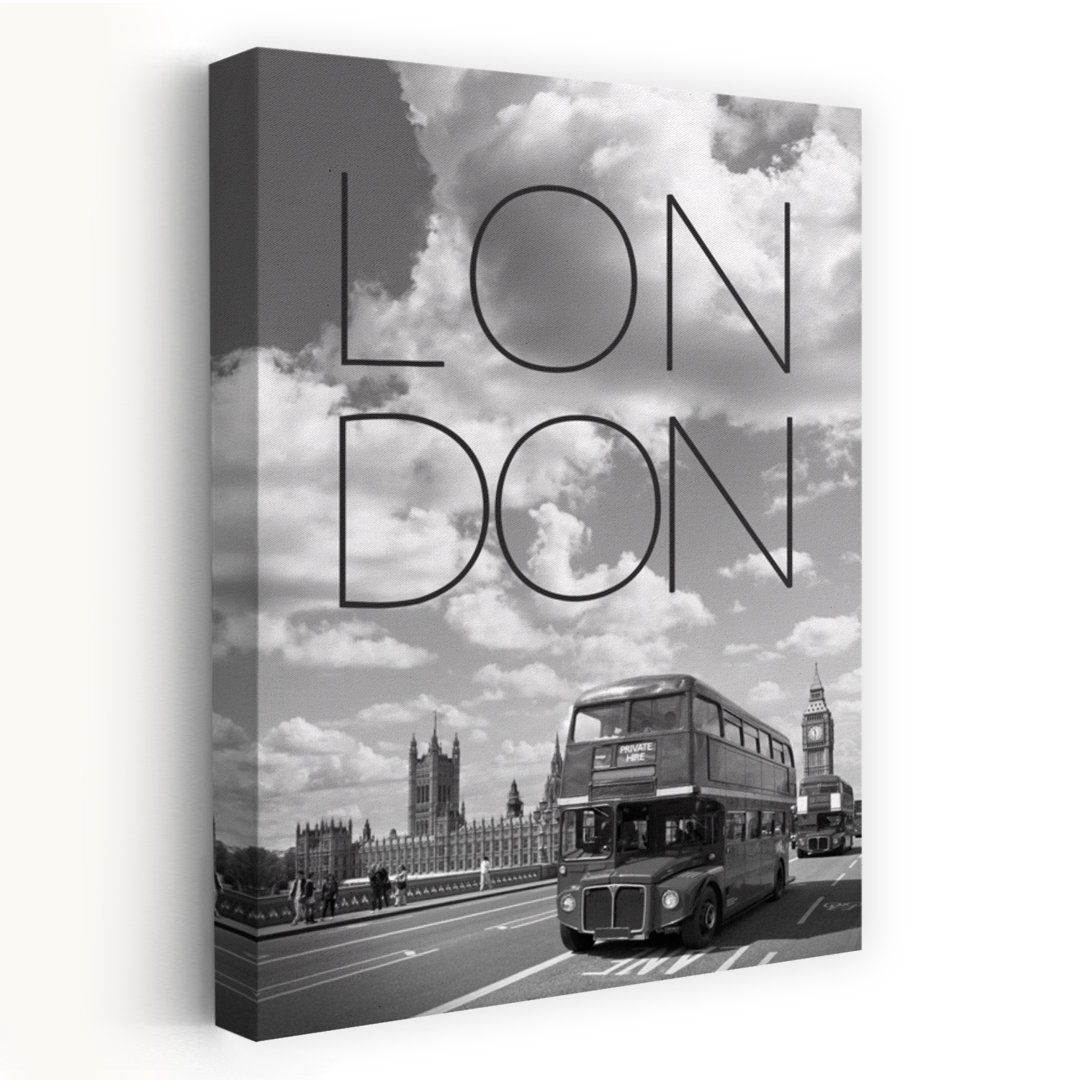 London Bus Big Ben Minimalist Abstract Architecture City Wall Art Print