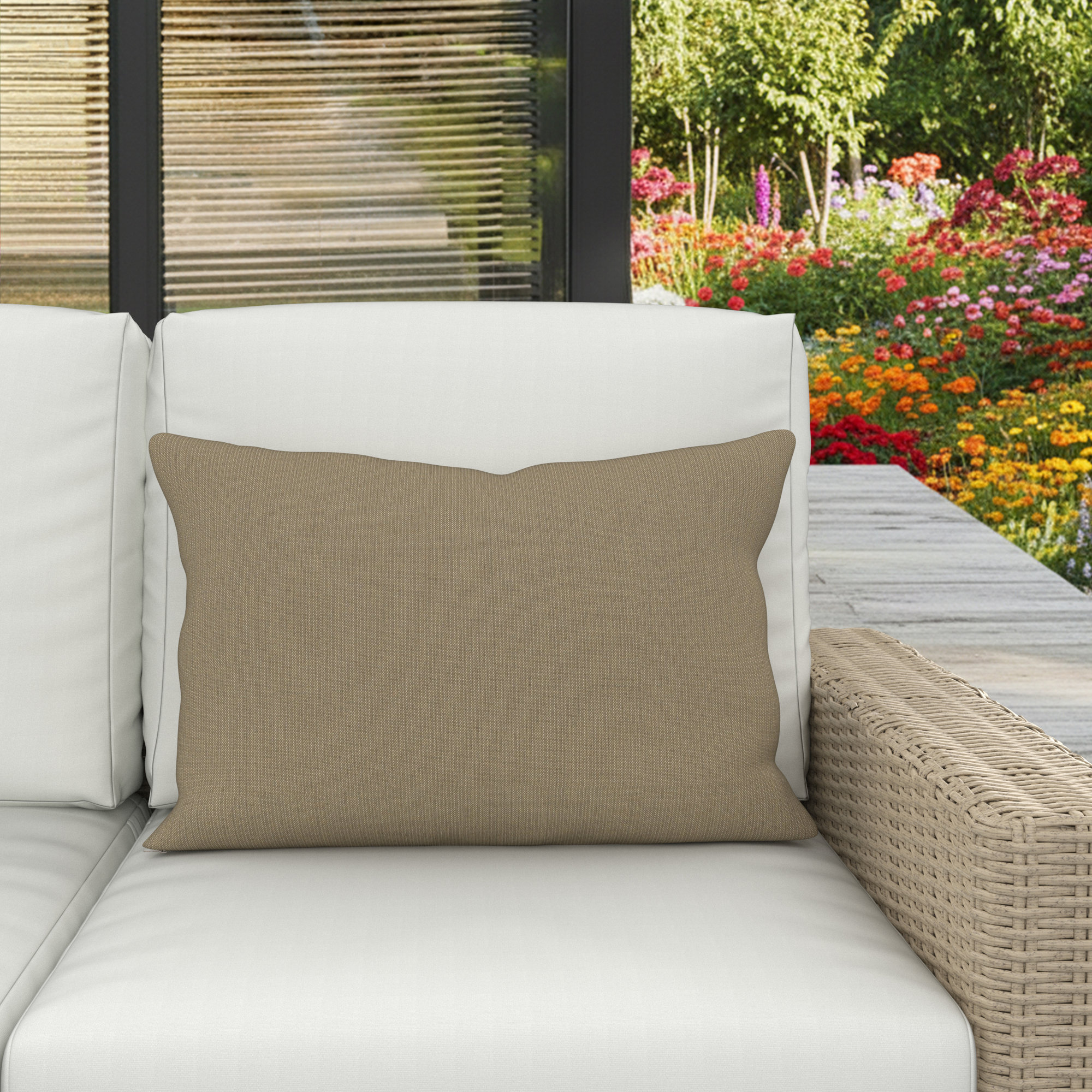 Amala Outdoor/Indoor Kidney Pillow, Spectrum Mushroom