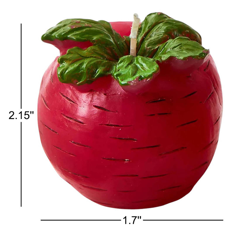 Bougies en cire en forme de radis rouge Cascade, ensemble de 2