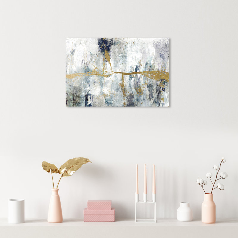 Abstract Ocean Divide - Impression sur toile, Toile tendue, H 16 po x l 24 po
