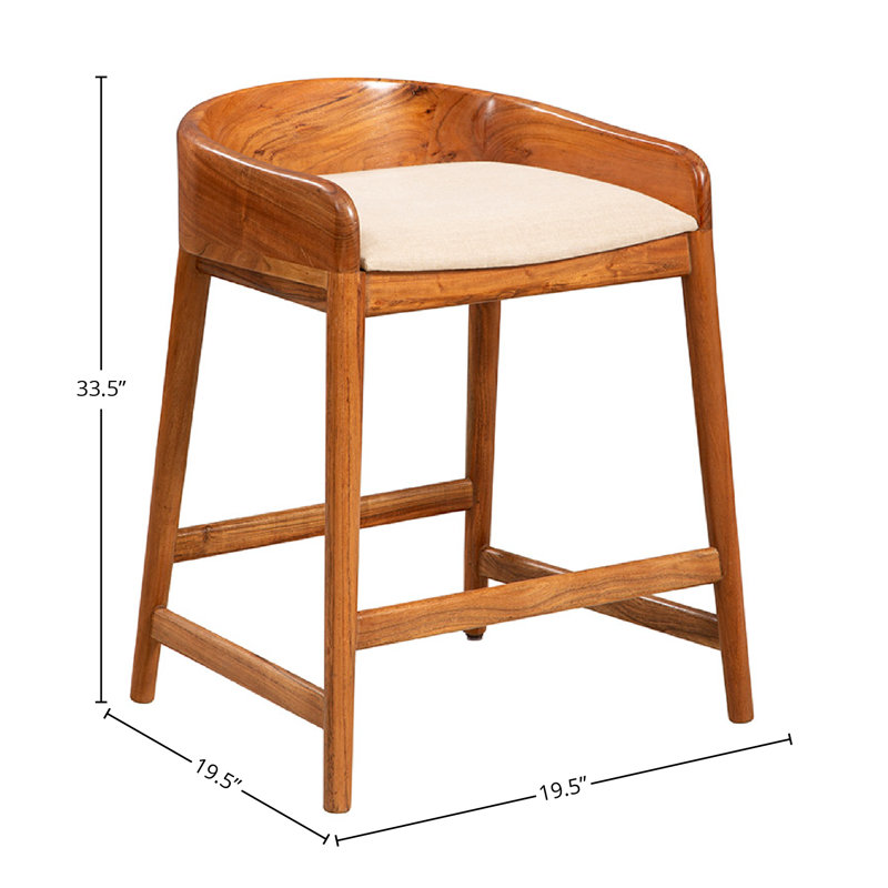 Saddle 34" Tall Counter Stool, Brown