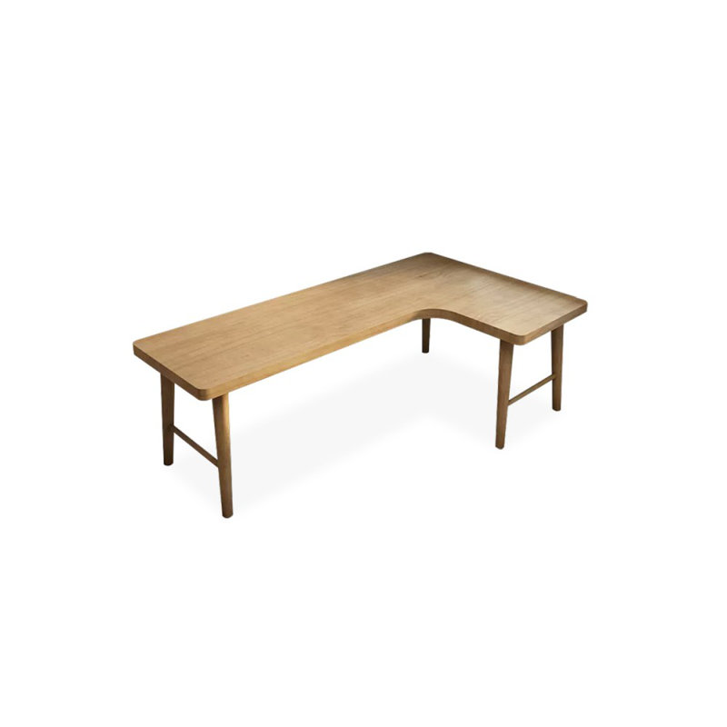 Bureaux rectangulaires en bois massif brun, H 29,53 po x l 62,99 po x P 39,37 po, Retour à droite