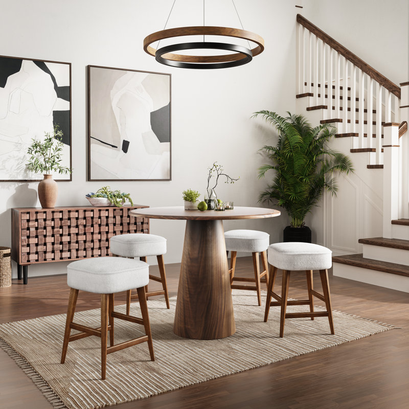 Darlington Round Dining Table, Brown, 36" H x 45" W x 45" D