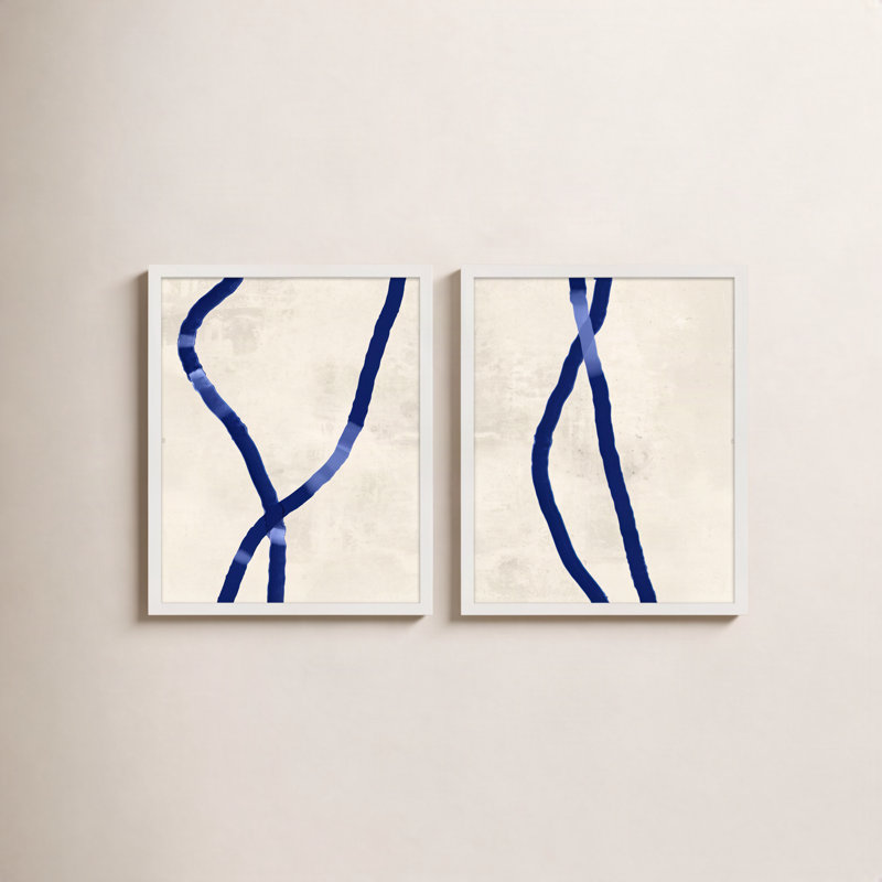 «Blue Rope» par Jacques Pilon - Ensemble de 2 reproductions de cadres photo simples, H 30 po x l 48 po x P 1,25 po
