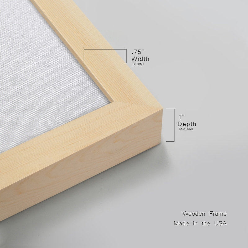 Neutral Spring II, reproduction encadrée, Toile avec cadre naturel, Pas de tapis