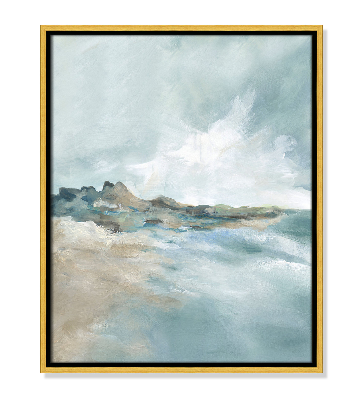 Coralie "Sandpoint" Print by Carol Robinson, 21.5" H x 17.5" W, Gold
