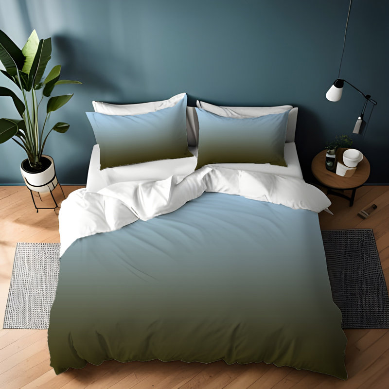 Ensemble de housse de couette , Housse de couette simple + 1 taie décorative pour