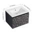 Meuble-lavabo mural 24 po avec lavabo en céramique et porte d'armoire à fermeture en douceur, ensemble KD