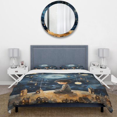 Childs Moonlight Nursery IV - Animation Duvet Cover Set - Microfiber Polyester
