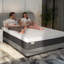 Grand matelas en mousse viscoélastique gélifiée mi-ferme de 12 po Cushiony, technologie de refroidissement-532676818-532676816