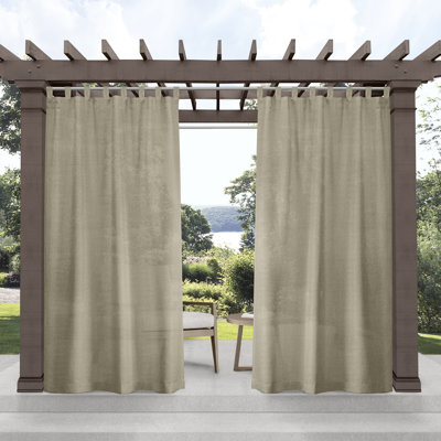 Paire de rideaux semi-transparents pour l'intérieur et l'extérieur Radko