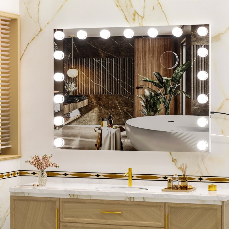 Khadeidra Metal Rectangle Mirror, 31.5" x 23.6"