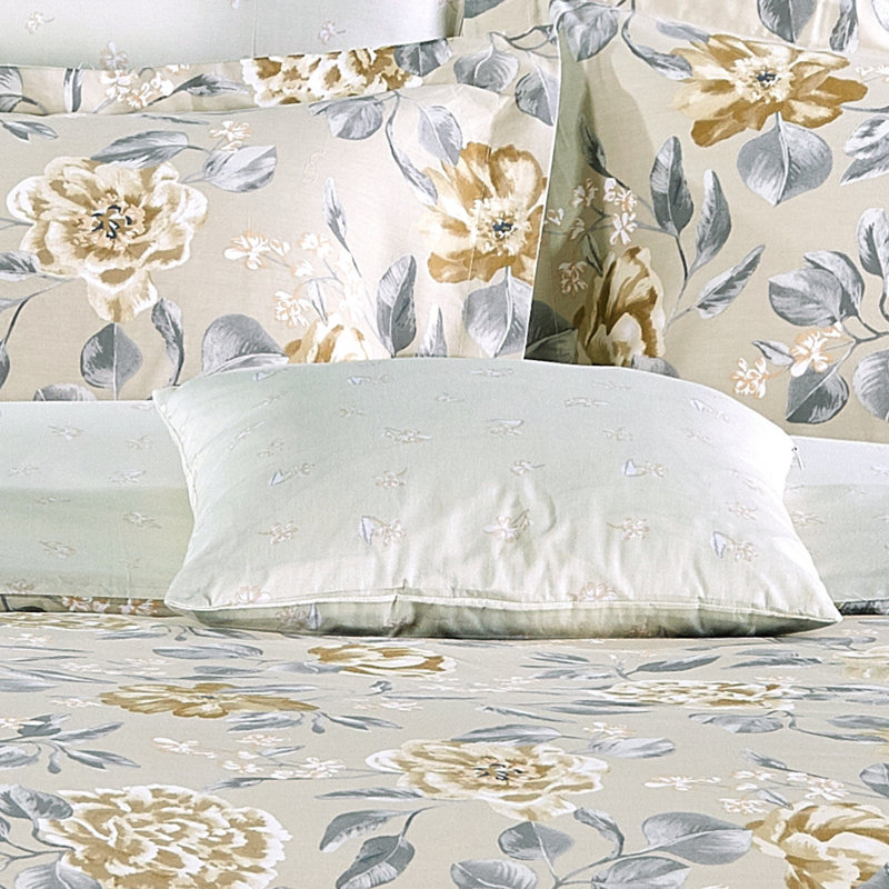 Ensemble de housse de couette 4 pièces taupe / bleu Leigh Woods, Housse de couette très grand et 2 très grandes t