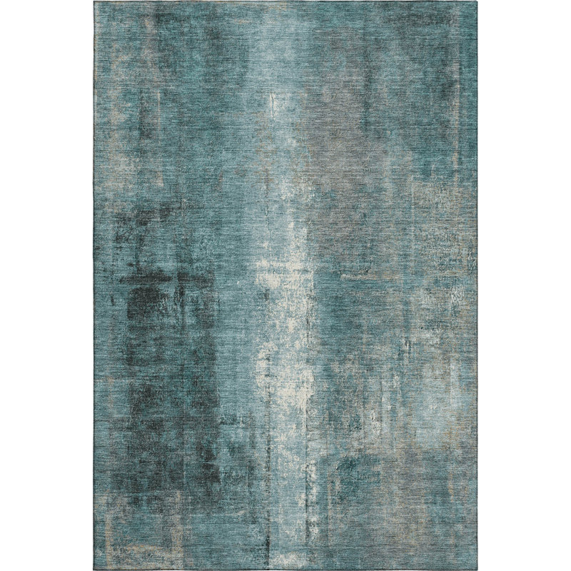 Premium Machine Washable Mouton AMF1980 Abstract Rug, Rectangle 3' x 5'