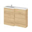 Fusion Fitted Furniture - Gloss White Freestanding Single Vanity with Integrated Basin-856826498-879796862