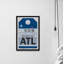 «Atlanta L bagage» - Reproduction d'art graphique sur papier encadrée-661118156