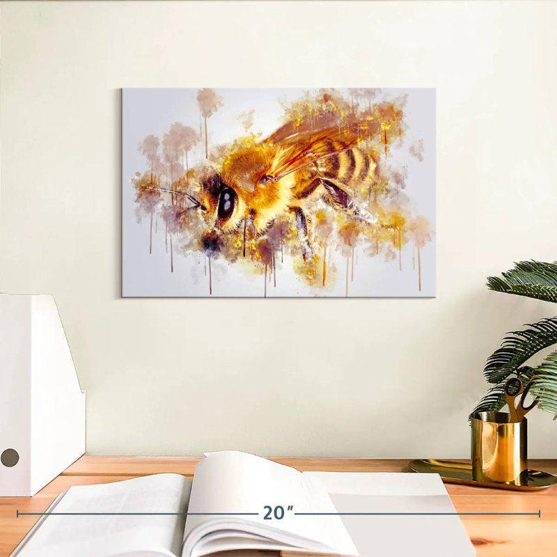 Abeille colorée, H 8 po x l 12 po