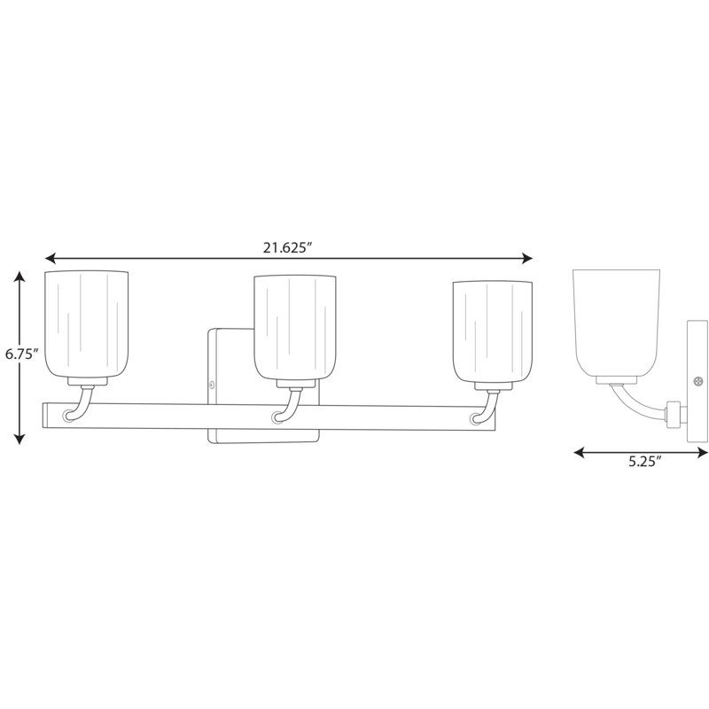 Éclairage pour meuble-lavabo 3 lumières à intensité réglable Ruda, Laiton