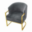 Chaise de lecture rembourrée avec cadre en métal doré Modern Accent Chair-1773393997