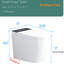 Siège de toilette compact à bidet - Ouverture et fermeture automatiques, chasse d'eau, chauffage, séchage à l'air chaud pour les petites salles de bain