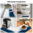 15.35 In. X 23.62 In. Diatomaceous Earth Bath Mat, Super Absorbent Non-Slip Diatomite Stone Bath Mat, Blue And White